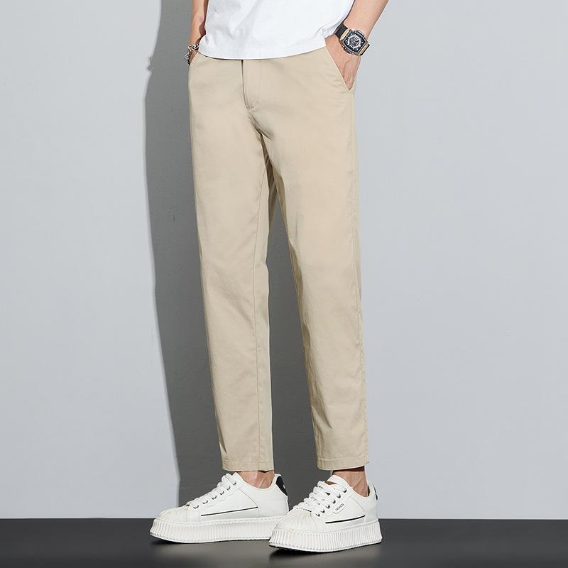 Casual Pants for Boys In Summer New Solid Color Pants for Men's Cropped Pants for Spring and Summer Thin Style and Versatile