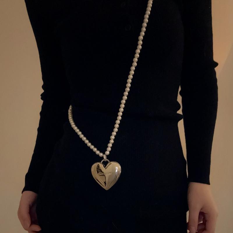 Mei Mary Influencer-style Pearl Belt - Women's Decorative Suit Heart Accessory Waist Chain Crossbody