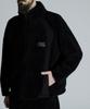Schott B.S.FLEECE JACKET Black Sheepskin Fleece Jacket, Men's, XL, 011, Black, 782-4252022