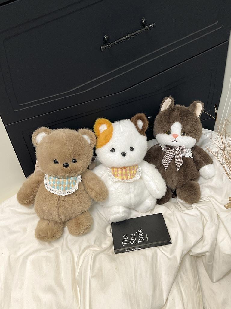 Cartoon Plush Bear Backpack For Kids With Animal Pattern And Curved Shoulder Straps