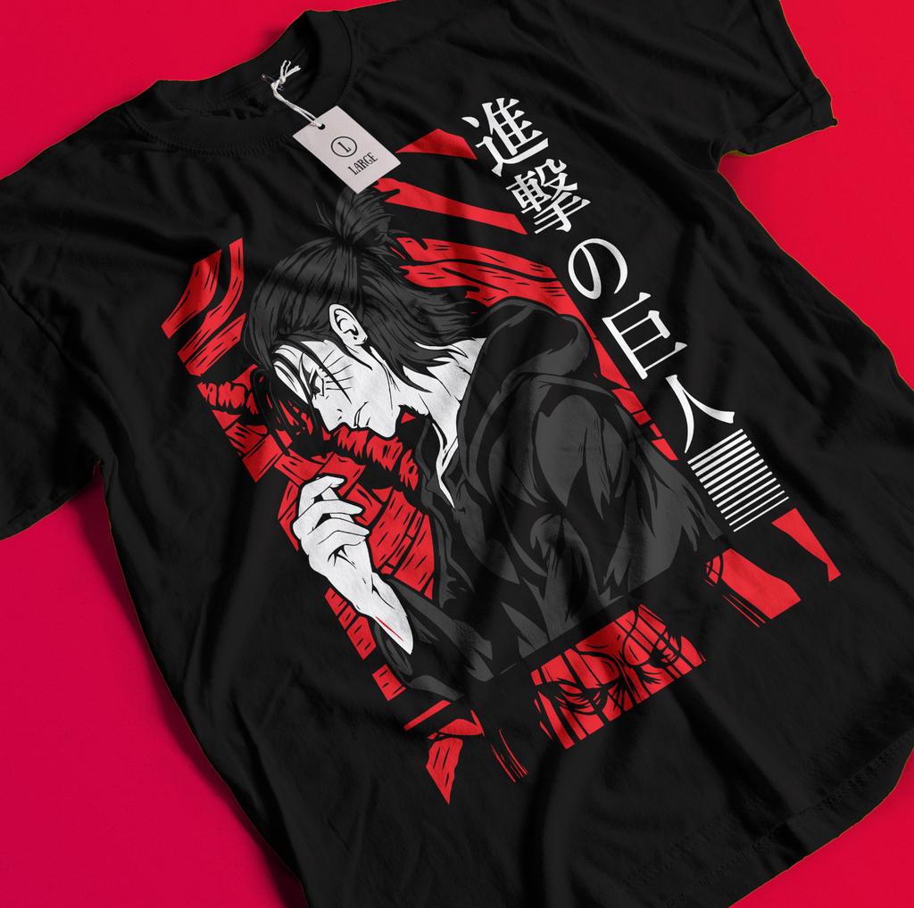 Attack On Titan Shirt Eren Mikasa Tshirt Levi T-Shirt AOT Erwin Hange Armin Tee BB1255