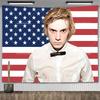 Arazzo Evan Peters Bandiera Americana USA Divertente Meme Arazzo Estetico Decorazione Camera da Letto Carta da Parati Stendardi per la Casa Sfondi per Feste