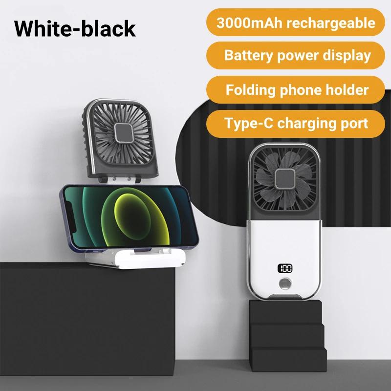 Foldable Hanging Neck Fan Cooling Desktop Refrigeration Handheld USB Mini Fan Camping Mute Ventilador Air Cooler for Sports Fan