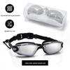 High-Definition Electroplated Silicone Adult Racing Goggles - Professional Anti-Fog Waterproof Swim Goggles