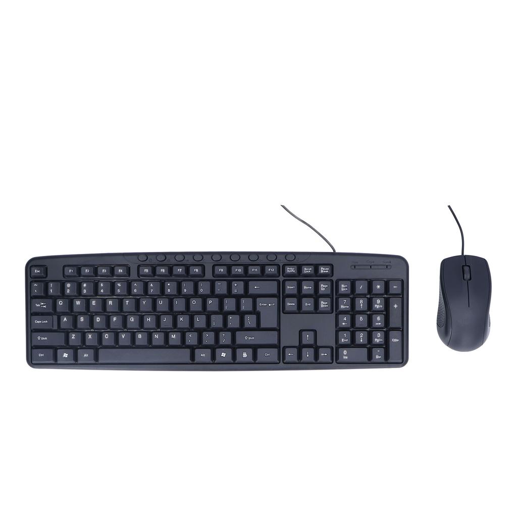 Wired Keyboard Mouse Combo Ergonomic Design 113 Keys Wired Keyboard 1000DPI Wired Mouse for Desktop Laptop