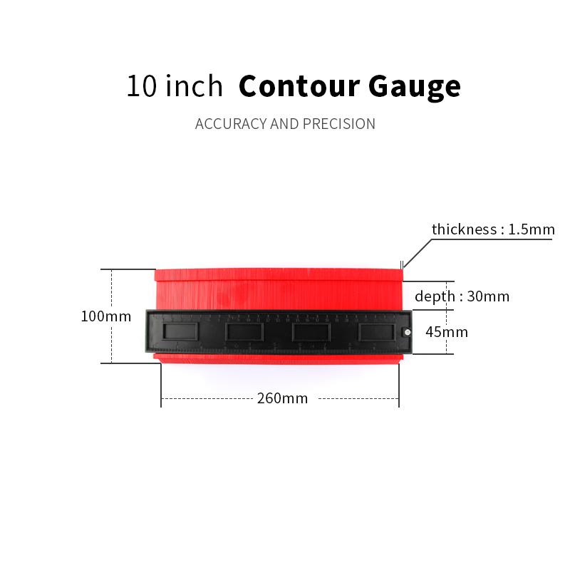 Locking Wider Contour Gauge 1Pcs Profile Tool Tiles Edge Shaping Wood Measure Ruler Laminate Wood Marking 5 6 10 20 Inch