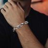 Vnox Chunky 11mm Kräftige Handgefertigte Gliederketten Armbänder für Männer Jungen, Oxidiertes Vintage Wikinger Punk Schweres Motorrad Armband
