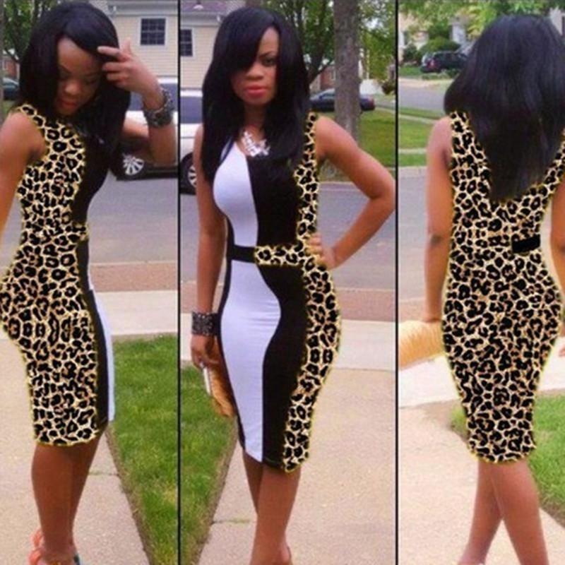 Elegant Colorful Sexy Fashion Bodycon Women Dress Sleeveless Fit Leisure Slim Design