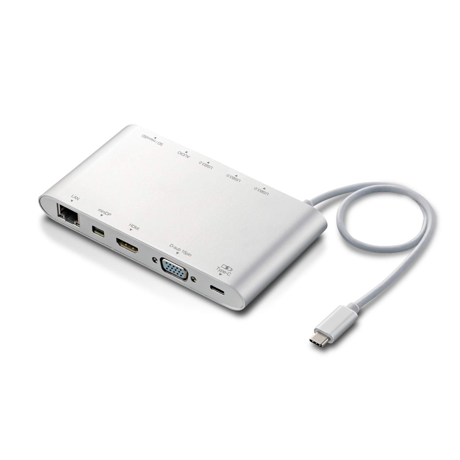 

Док-станция ELECOM PD 30 см, серебристая [зарядка Type-C/USB3.0/miniDisplay/HDMI/D-sub/3.5/SD+microSD/LAN] DST-C08SV серебряный
