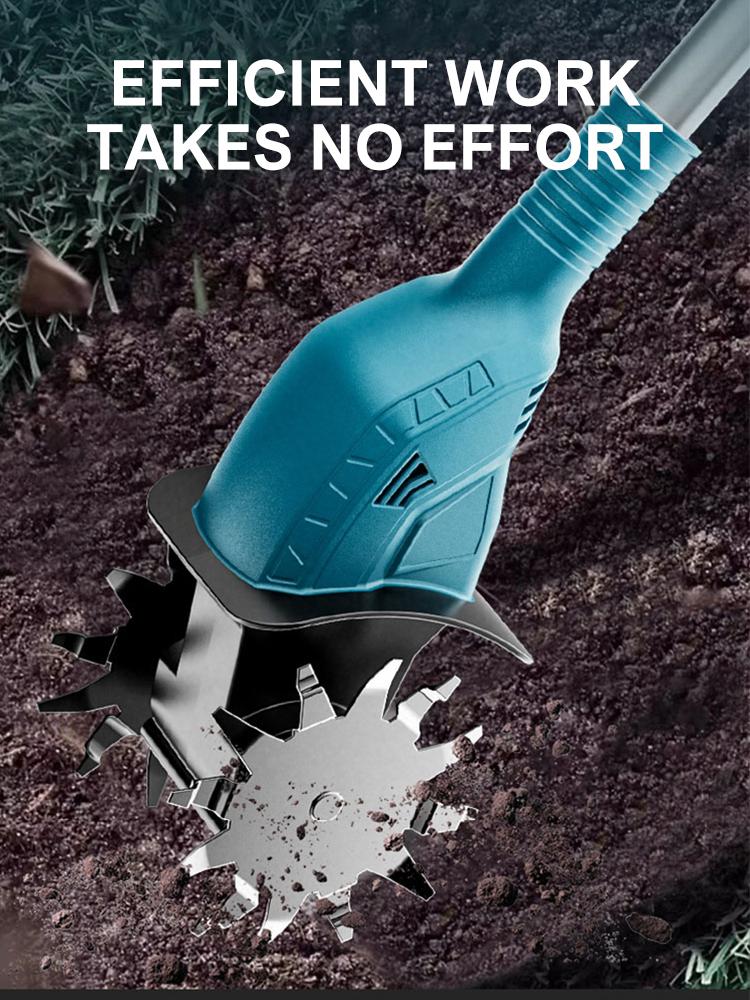 Electric Tiller For Makita 21V Battery Powerful Electric Cultivator 300W Cordless Rotary Tiller for Turning The Soil and Opening