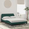 VidaXL Bed with Mattress Dark Green 140x190 Cm Velvet 3208394
