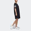 Adidas Neo Pnda Dress Fun Panda Print Striped Breathable Short Sleeve Dress Women Dress Black GK1557