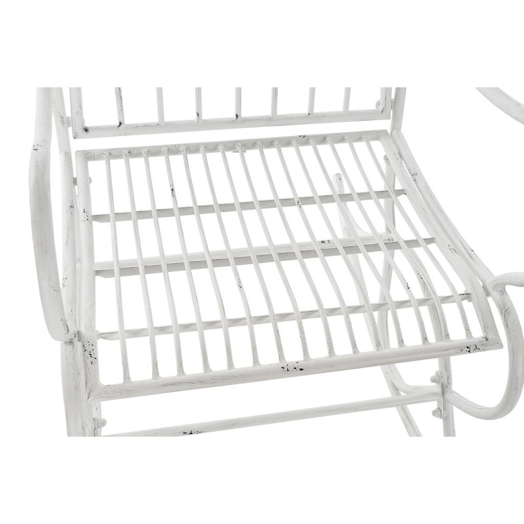 Home ESPRIT Rocking Chair White Metal 60 X 90 X 96.5 Cm