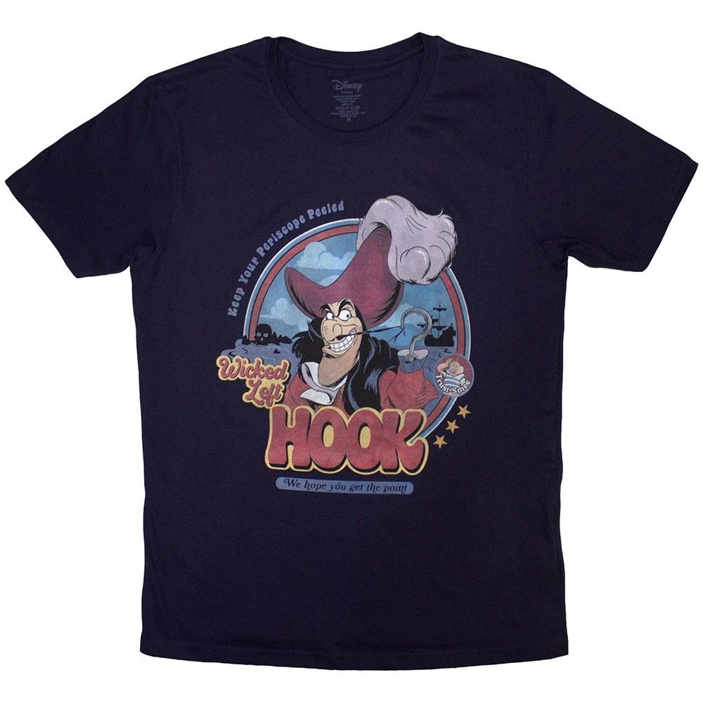Peter Pan Unisex T-Shirt: Wicked Left Hook (Navy Blue) (Medium) M