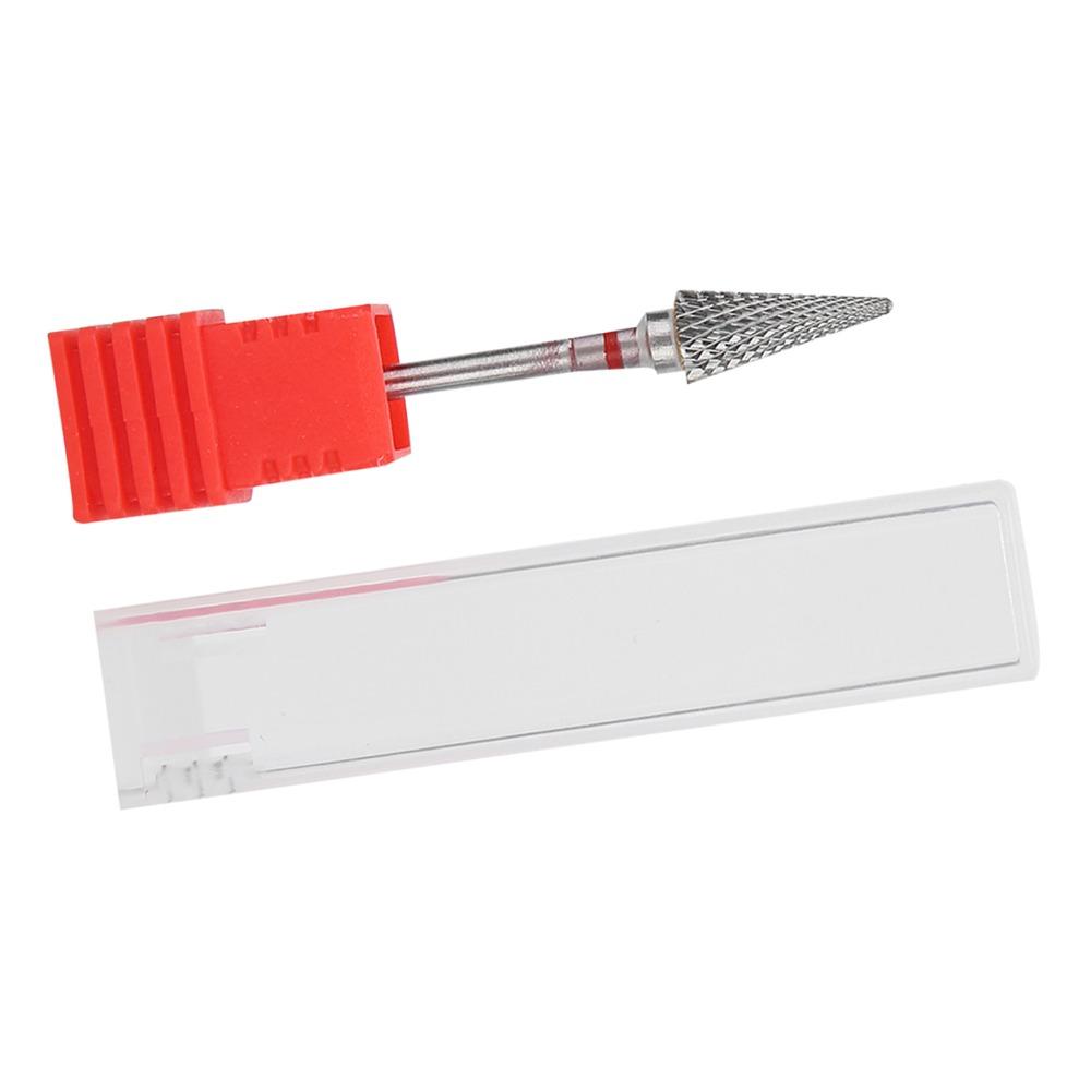 

Tungsten Steel Electric Pedicure Drill Bits Portable Cone Bits Nail Art Drill Bits Nail Salon червоний