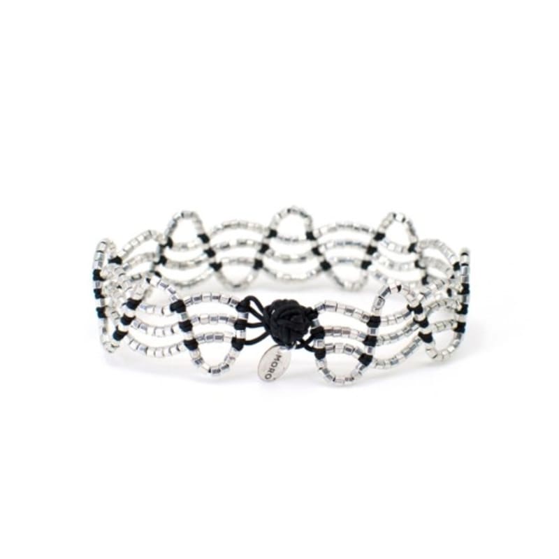 MORO JEWELLERY LUMIN bracelet, Black & SILVER - M