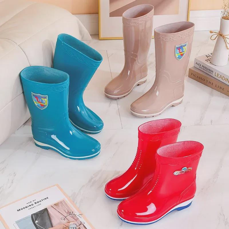 Damen Verdickte Rutschfeste Wasserdichte Regenstiefel zum Wattwandern