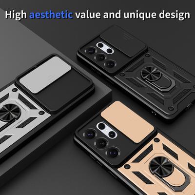 Für Samsung Galaxy S26 Ultra Hülle Galaxy S26 Plus s26 s26+ Magnetischer Ringhalter Rüstung Handyhülle Schiebkamera Schutz Rückseite Abdeckung