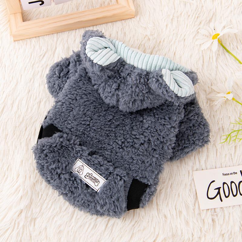 

Товары для животных Осенняя толстая флисовая одежда для собак XS синий