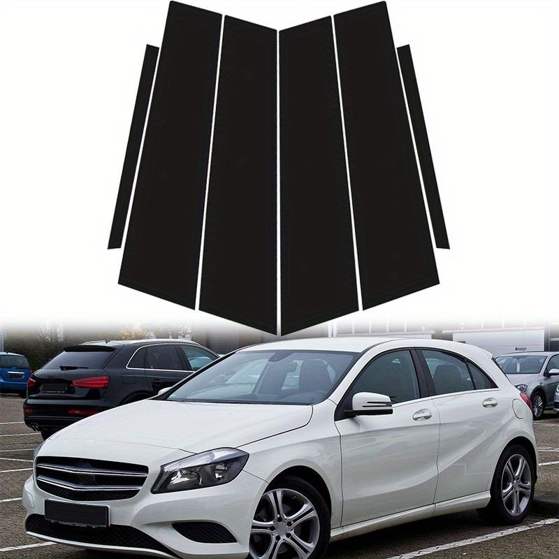 6pcs Glossy Black Door Window Sticker Pillar Posts Decal Cover Trim Fit For Mercedes Benz A Class W176 5-Door Hatchback 2013-2018
