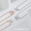 Asymmetrical Single-Meter Necklace, Design Stacked Wind Delicate Four-Leaf Clover Cross X Letter Meteor Hexagram Necklace