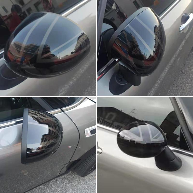 For Mini Cooper One S JCW F54 F55 F56 F57 F60 Before July  The Black Flag Car Outside Rear View Mirror Covers Stickers