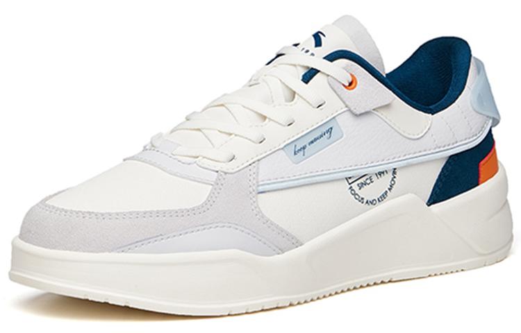 Men's Sneakers Anta Slip Resistant Abrasion Resistant Low Top Skateboard Shoes Men's Ivory White Sand Grain