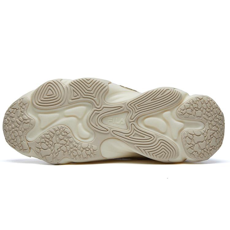 Fila Textile, Synthetic Leather Low Top Running Shoes Men's Beige F12M141105FAG