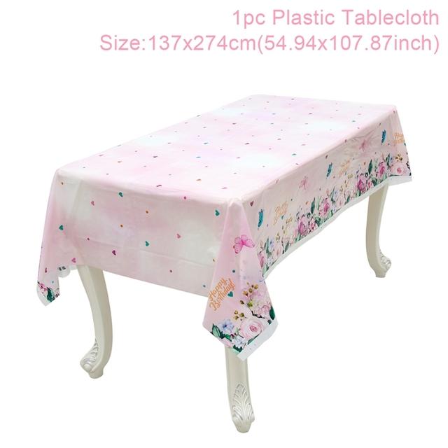 Pink Butterfly Backdrop Tableware Butterfly Birthday Party Decoration For Girl DIY Gift Butterflies Background Baby Shower Decor