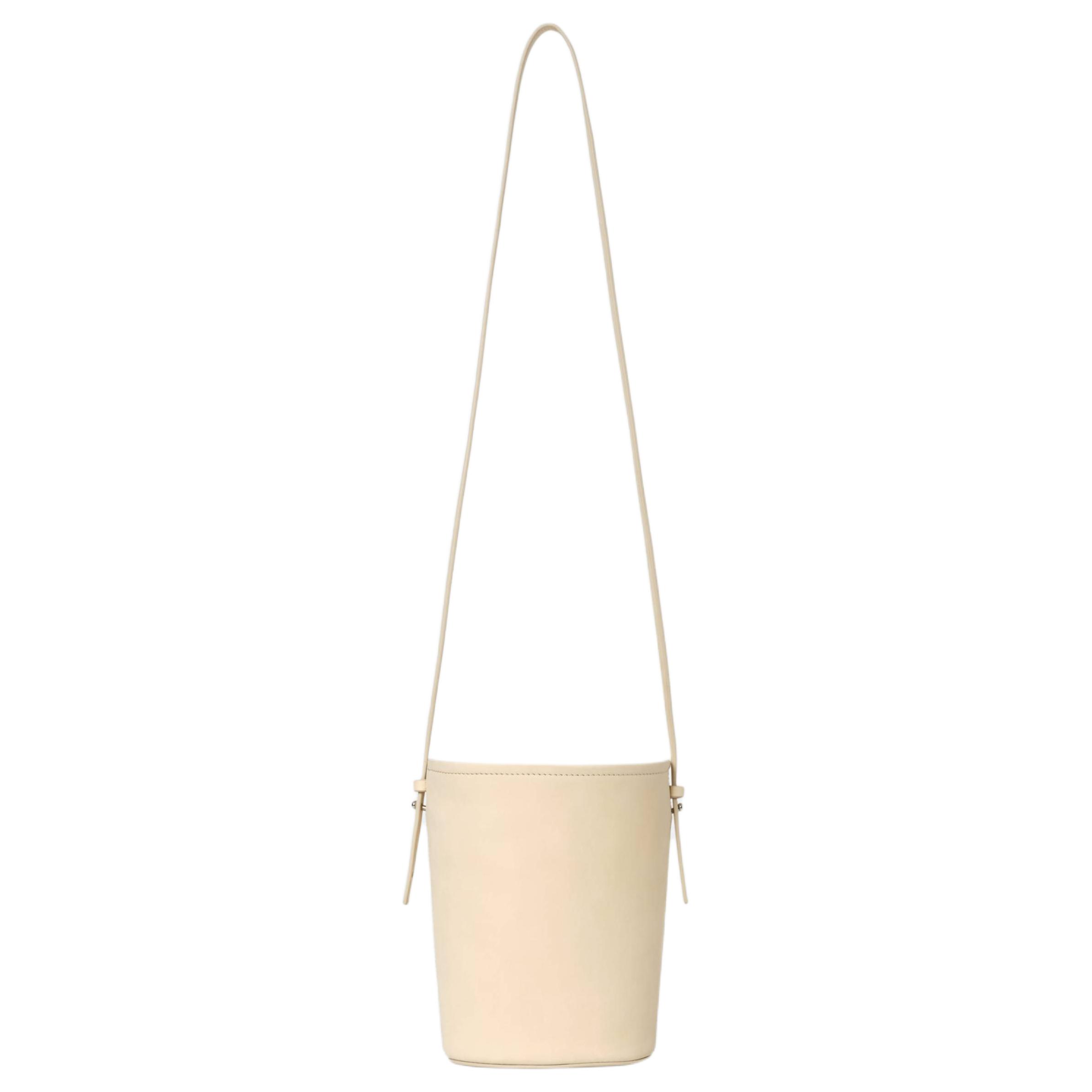 

COS Solid Color Cone Shaped Suede Leather Bucket Bag Crossbody Shoulder Bag Mini Women bags Buttercream 1292178001 Lactose Color
