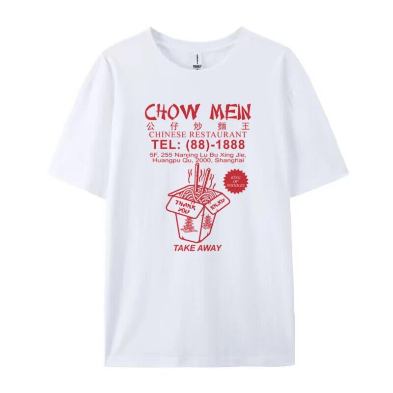 

Chow Mein Noodle Women Vintage Streetwear TShirt Cute Chinese Food T Shirt Oversized Graphic Tees Unisex Summer Grunge Clothes S