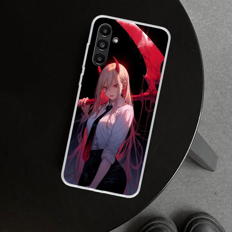 Chainsaw Mans Power Phone Case Cover for Samsung Galaxy A17 A16 A26 A36 A56 A57 A37 A15 A25 A35 A55 A14 A24 A34 A54 A13 A23 A33