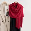 Cotton and linen scarf, fashion, literary style, solid color, linen scarf, women's air-conditioned room, shawl, and sunscreen silk scarf outside.
