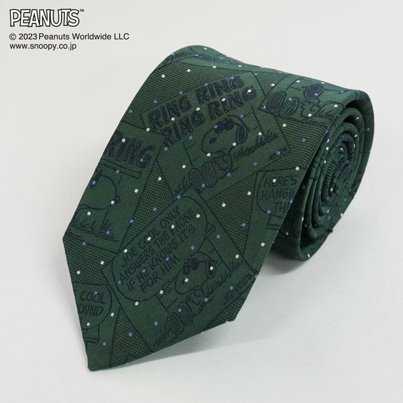 [Peanuts] Snoopy Necktie PN916108 Green SNOOPY Joe Cool Brand Necktie Character Gift