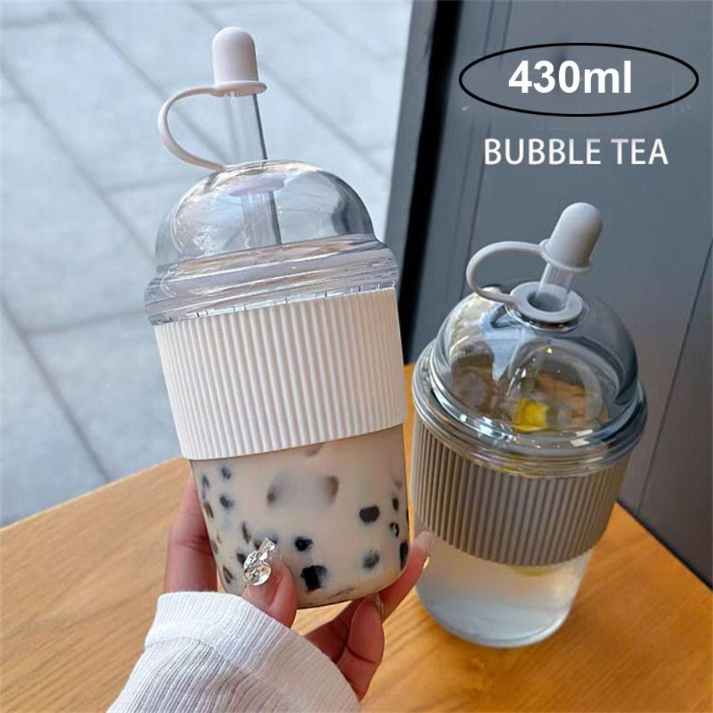 Reusable Straw Cup 430ML Coffee Cup Lightweight Juice Mug