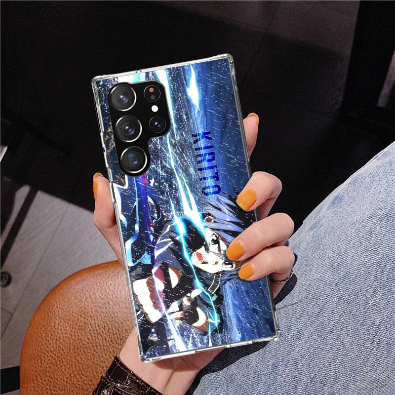 Sword Art Online Kirito Phone Case For Samsung Galaxy S24 S25 Edge S26 Ultra S23 S22 S21 Plus S20 FE + Personalized Print Cover