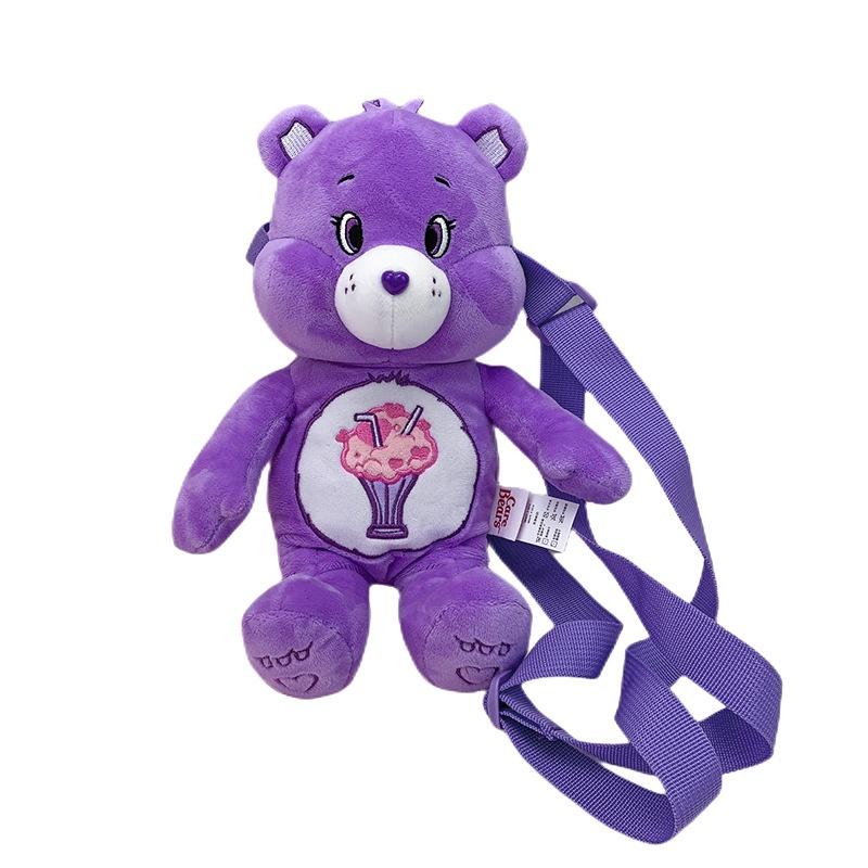 Carebears Rainbow Bear Plush Toy With Heart-shaped Backpack