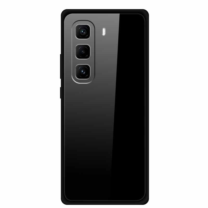 

For Infinix Hot 60 Pro Glass Case Soft Bumper Hard Tempered Glass Back Cover Case For Infinix Hot 60 Pro Plus 2025 Phone Cases Infinix Hot 60 Pro