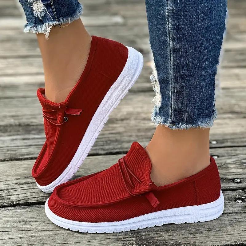 Zapatos casuales grandes para mujer, de suela plana y caña baja, para primavera y otoño.