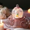 Pumpkin Carriage Music Box with LED Light Faux Crystal Ball Musical Box