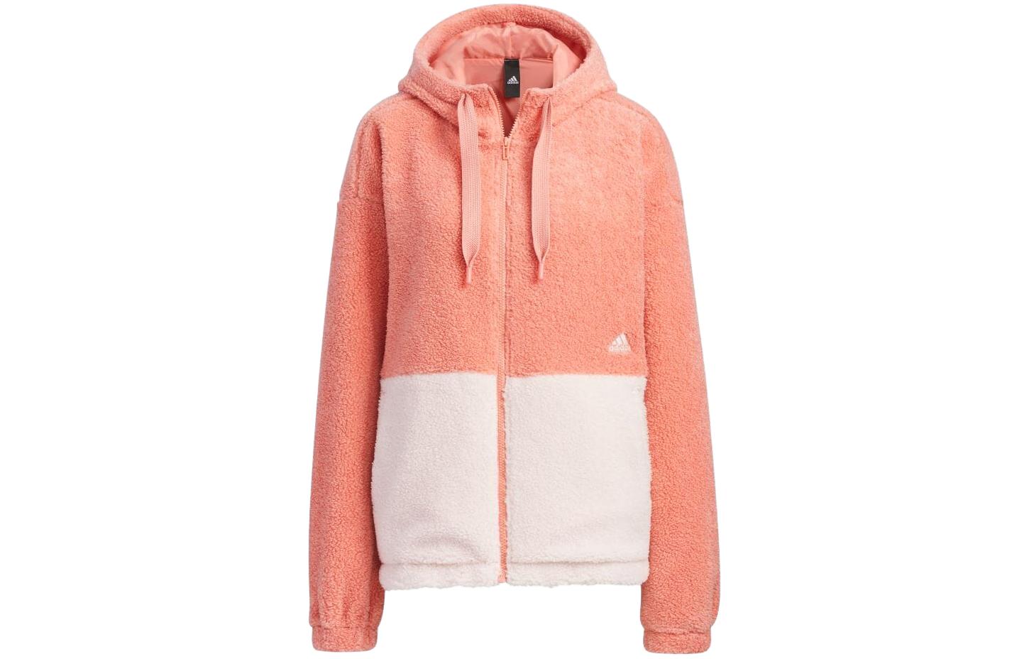 Adidas Velvet Jackets Women s Orange Hooded Moderate IK9864 M