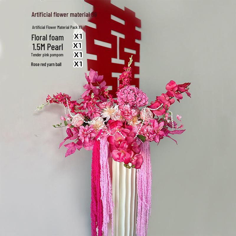 Romantic Wedding Aisle & Table Flower Arrangement: Floral Art Bouquet and Ornaments