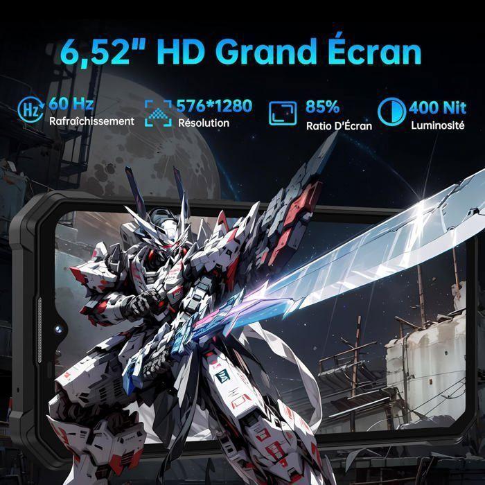 OUKITEL WP53 Pro Telephone Incassable Android 15 24Go+256Go 6,52'' FHD+ 11000mAh Smartphone Robuste Dural SIM/NFC/50MP/128dB Noir