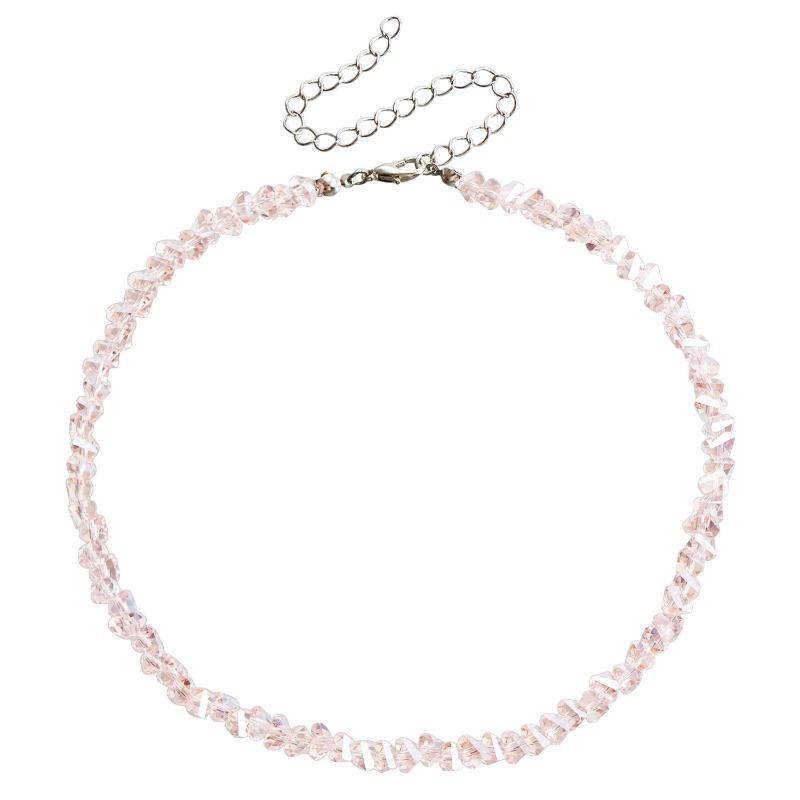Personalized European American Style Hand Woven Beaded Crystal Clavicle Necklace For Women