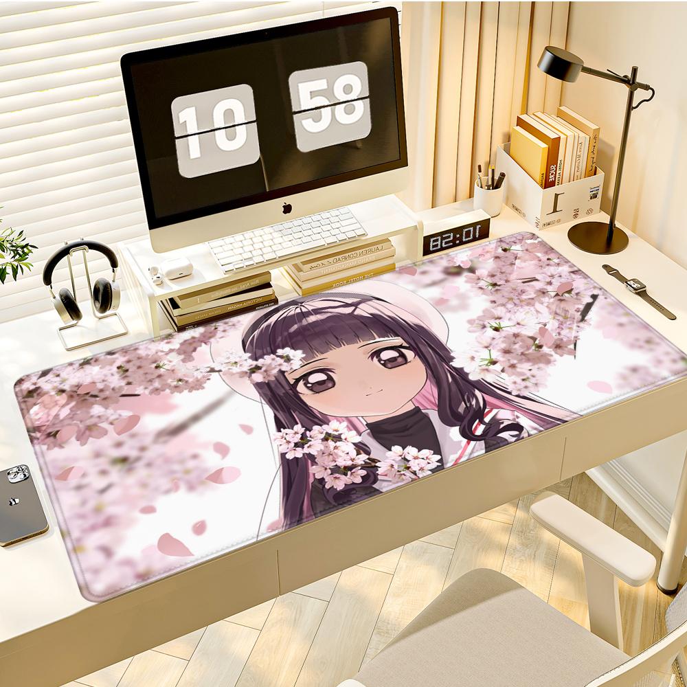 Gaming Mouse PadDesk Mat Antislip Stitched Edges Cute Magical Anime Girl  Pink Wand Print Gaming Keyboard Mat for Gamers
