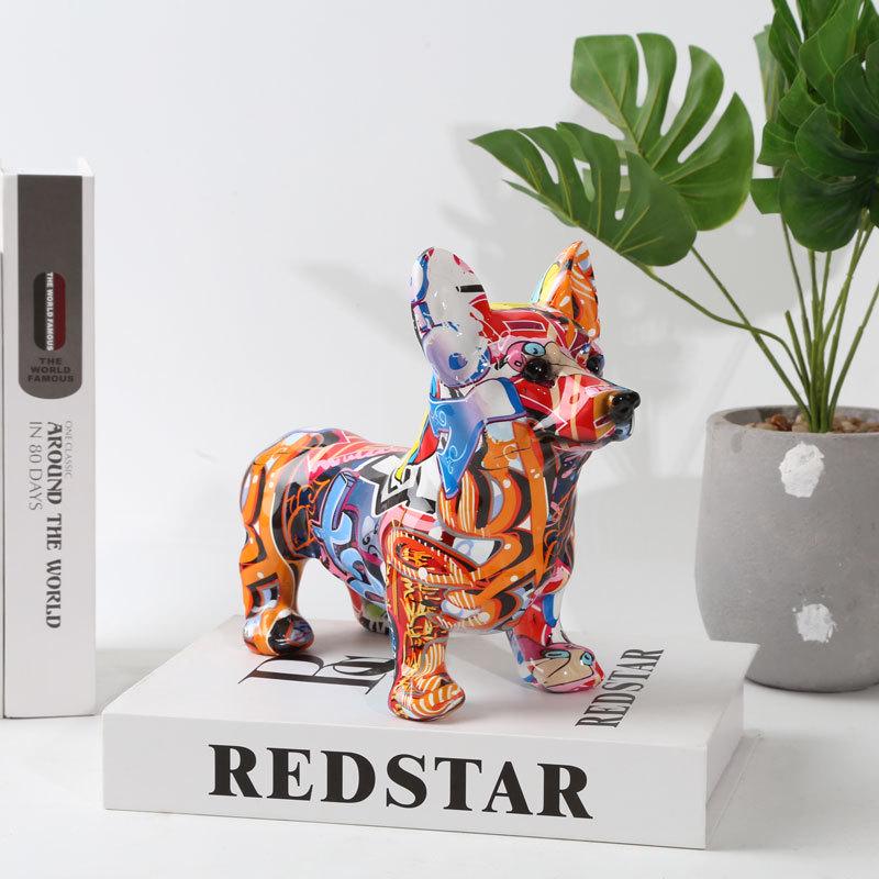 

Corgi Figurine: Creative Resin Craft for Home Décor