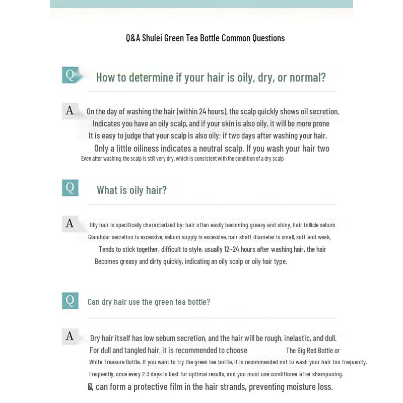 Suley Green Tea Seed Anti-Dandruff Oil Control Shampoo