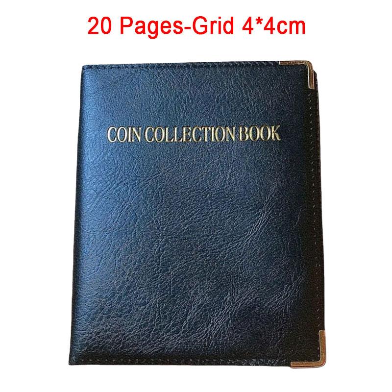 20 Pages Coin Collection Holder PVC Album Penny Collecting Book Commemorative Coin Organizer Storage Binder Gift for Collectors