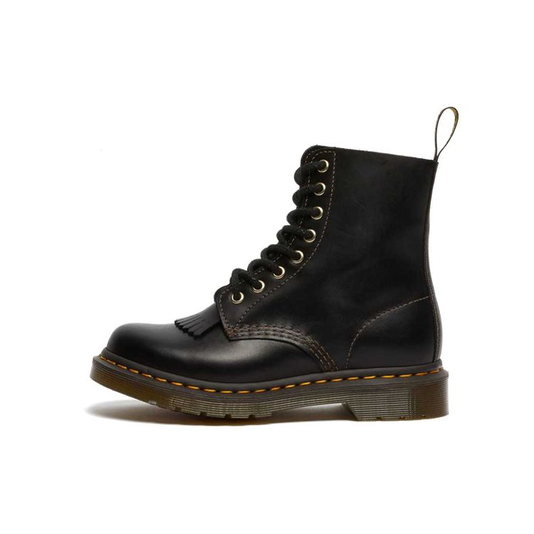 Dr. Martens 1460 Pascal Abruzzo Elastic Band Woven Bottom Short Boots Women Boots Black 26940001
