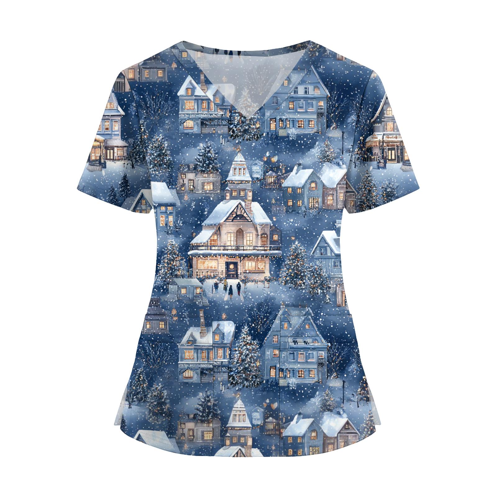 

Женская мода V-образный вырез короткий рукав комбинезон с карманами принт топы одежда M